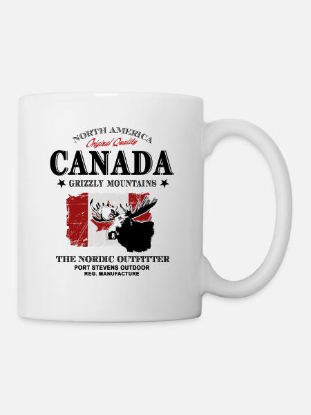 Canada - Orignal - Canada - Élan - Mug blanc - blanc