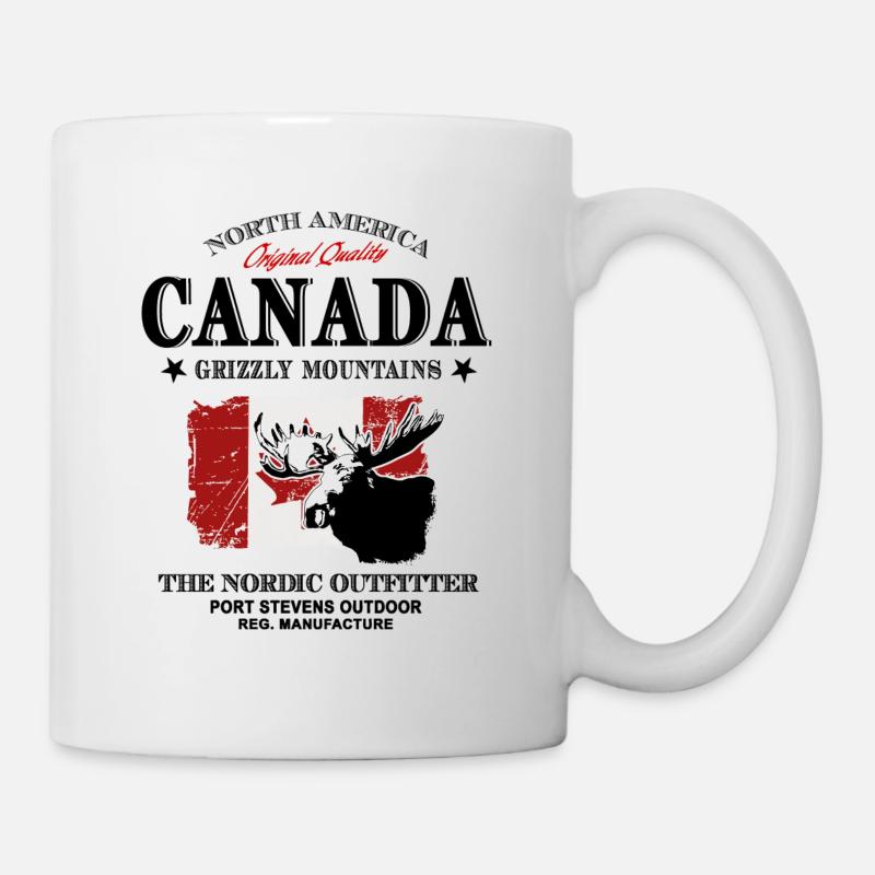 Canada - Orignal - Canada - Élan - Mug blanc - blanc