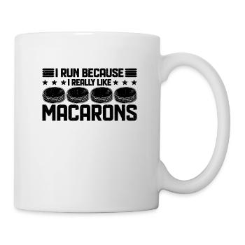 I Run Because I Really Like Snacking Macaron Lover - Mug - white - Right