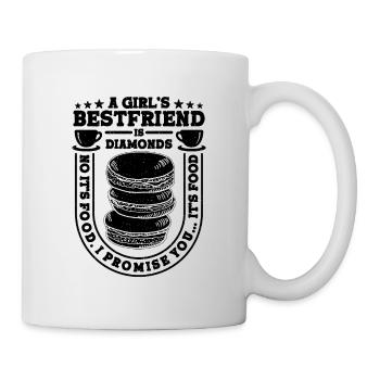 Le meilleur ami d’une fille est un amateur de macarons de pâtisserie - Mug blanc - blanc - Droite