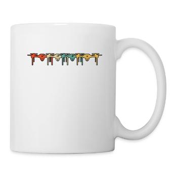 Retro Graphic Drone Flying Quadcopter Pilot RC Dro - Mug - white - Right