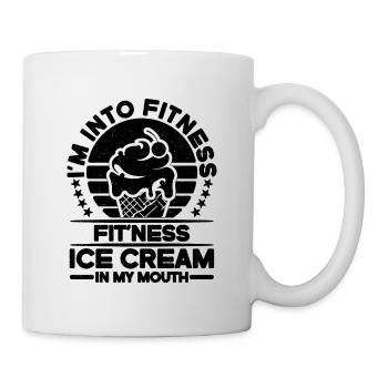 Je suis dans le fitness bonbons glacés amateur de crème glacée - Mug blanc - blanc - Droite