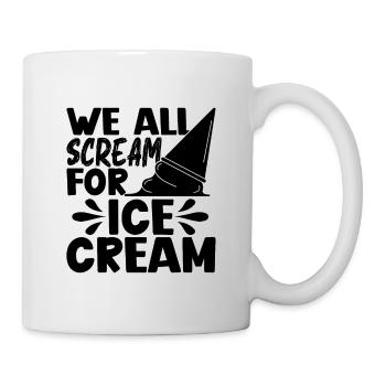 Nous crions tous pour les amateurs de crème glacée sucrée - Mug blanc - blanc - Droite