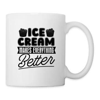 La crème glacée rend tout glacé amateur de crème glacée - Mug blanc - blanc - Droite