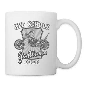 Messieurs motards de la vieille école - Mug blanc - blanc - Droite