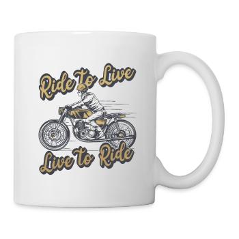 Motorcycling is life - Mug - white - Right