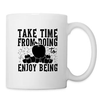Prenez le temps de faire des pâtisseries amateur de tarte aux pommes - Mug blanc - blanc - Droite