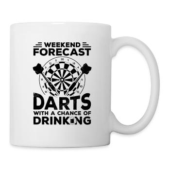 Weekend Forecast Darts With A Chance Of Drinking D - Mug - white - Right
