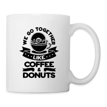 Nous allons ensemble Amateur de café Amateur de café et de beignets - Mug blanc - blanc - Droite