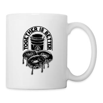 Ensemble, c’est un meilleur amateur de café et de beignets - Mug blanc - blanc - Droite
