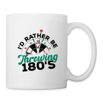 I'd Rather Be Throwing Darts And Board Dartplayer - Mug - white - Right