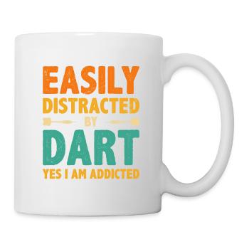 Easily Distracted By Dart Yes I'm Addicted Dart Pl - Mug - white - Right