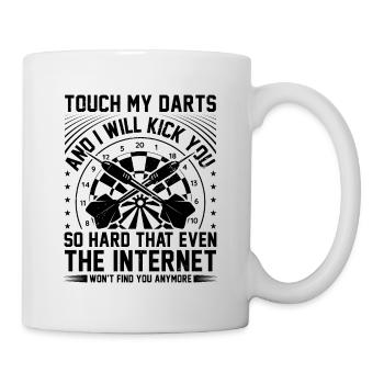 Touch My Darts And I Will Kick You Dart Player Dar - Mug - white - Right