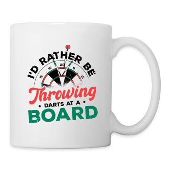 I'd Rather Be Throwing Darts And Board Dartplayer - Mug - white - Right