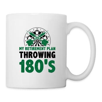My Retirement Plan Scoring Dart Player Darting Tri - Mug - white - Right