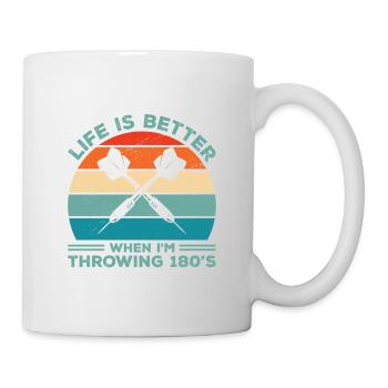 Life Is Better When I'm Throwing 180s Darting Dart - Mug - white - Right