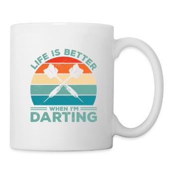Life Is Better When I'm Throwing Darts Darting Dar - Mug - white - Right