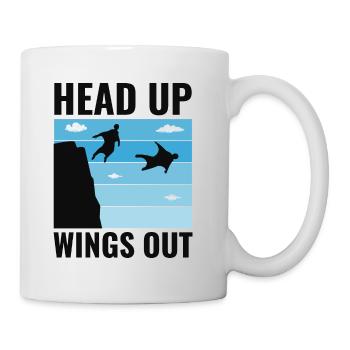 Wingsuit fliegen Base Jumping Fallschirmspringen Wingsuiting - Tasse - Weiß - Rechts