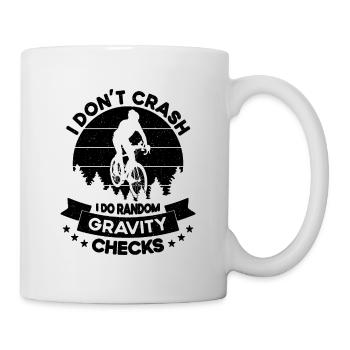 I Don't Crash I Do Bicycle Retro Bicycling Cyclist - Mug - white - Right