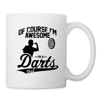 Of Course I'm Awesome I'm A Darts Dad Dart Player - Mug - white - Right