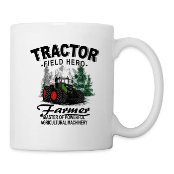 Traktor - Schlepper - Landwirt - Bauer - Tasse - Weiß - Rechts