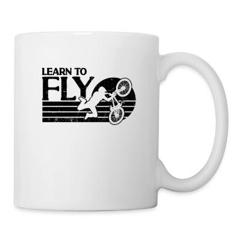 Learn To Fly BMX Racing Retro Bicycle BMX Rider - Tasse - Weiß - Rechts
