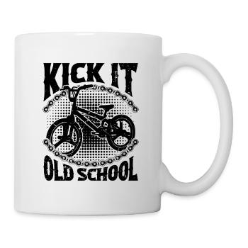 Kick It Old School BMX Racing Cycling BMX Rider - Tasse - Weiß - Rechts