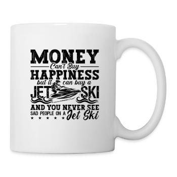 Money Can't Buy Happiness Jetski Skiing Jet Skier - Mug - white - Right