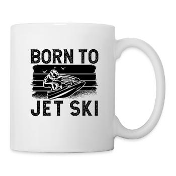 Born To Jet Ski Retro Watercraft Skiing Jet Skier - Mug - white - Right