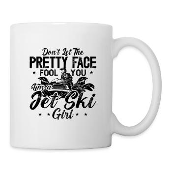Don't Let The Pretty Face Motor Boat Jet Skier - Mug - white - Right
