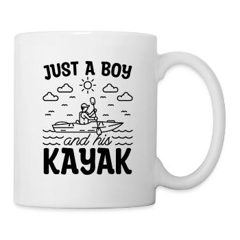 Just A Boy And His Kayaking Canoeing Kayak Lover - Mug - white - Right