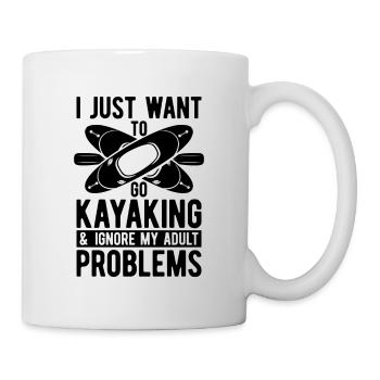 I Just Want To Go Kayaking Water Sport Kayak Lover - Mug - white - Right