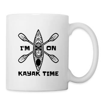 I'm On Kayak Time Kayaking Canoeing Kayak Lover - Mug - white - Right