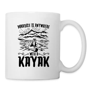 Le paradis est partout Kayak Canoë Kayak Amateur de kayak - Mug blanc - blanc - Droite