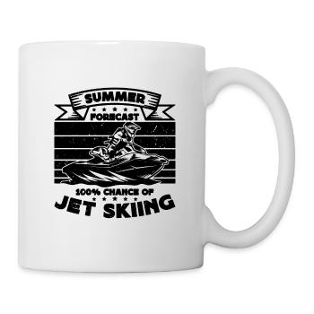 Summer Forecast 100% Chance Water Sports Jet Skier - Mug - white - Right