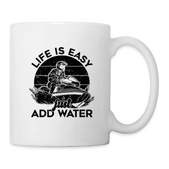 Life Is Easy Just Add Jet Skiing Jet Skis Jet Skier - Mug - white - Right