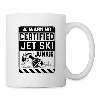 Attention Jet Ski certifié Junkie Ski Jet Skieur - Mug blanc - blanc - Droite