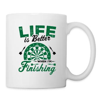 Life Is Better When I'm Fishing Dart Player Darts - Mug - white - Right