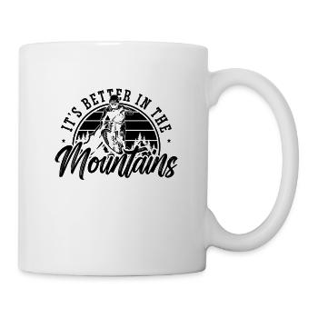 It's Better In The Mountain Sports Mountain Biker - Tasse - Weiß - Rechts