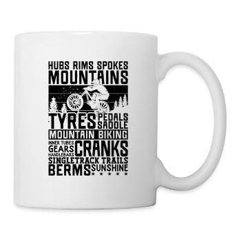 Moyeux Jantes Spokers Loves Bike Racing Mountain Biker - Mug blanc - blanc - Droite