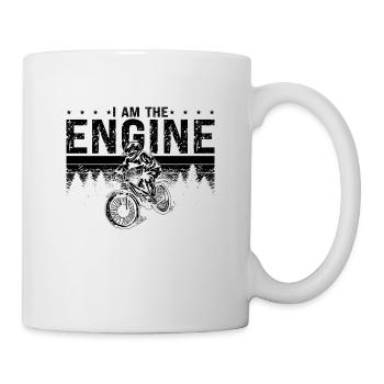 Je suis le moteur Sports de montagne Vététiste - Mug blanc - blanc - Droite