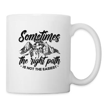 Sometimes The Right Path Bicycle Mountain Biker - Mug - white - Right