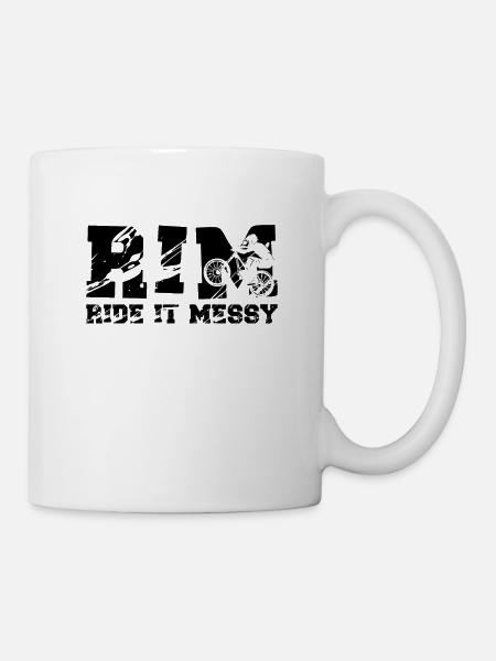 RIM Ride It Mess aime Bike Racing Mountain Biker - Mug blanc - blanc