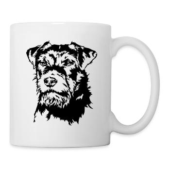 Chiens de chasse Terrier allemand Portrait Wilsigns - Mug blanc - blanc - Droite