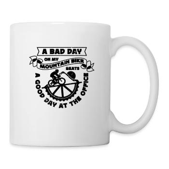 A Bad Day On My Bicycle Cyclist Mountain Biker - Tasse - Weiß - Rechts