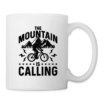 La montagne appelle vélo vététiste - Mug blanc - blanc - Droite