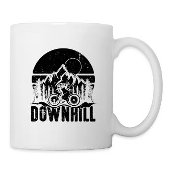 Downhill Racing Cyclist Bike Racing Mountain Biker - Mug - white - Right
