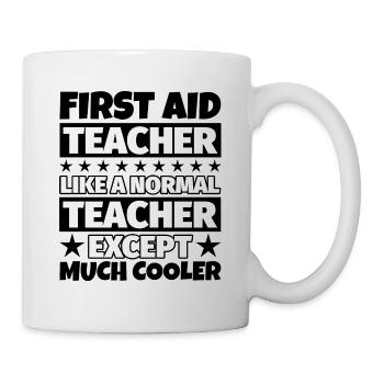 Cadeau de premiers soins pour les enseignants - Mug blanc - blanc - Droite
