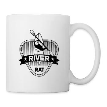 River Rat Water Sports Paddling Rafting Lover - Mug - white - Right