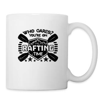 Qui se soucie que vous soyez un amateur de rafting de sports nautiques - Mug blanc - blanc - Droite